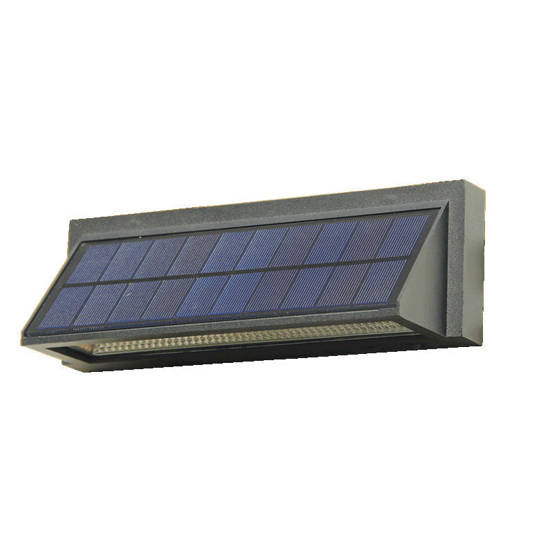 Outdoor Solar Waterproof Rechteckige Schräg LED Patio Wandlampe | Brehn