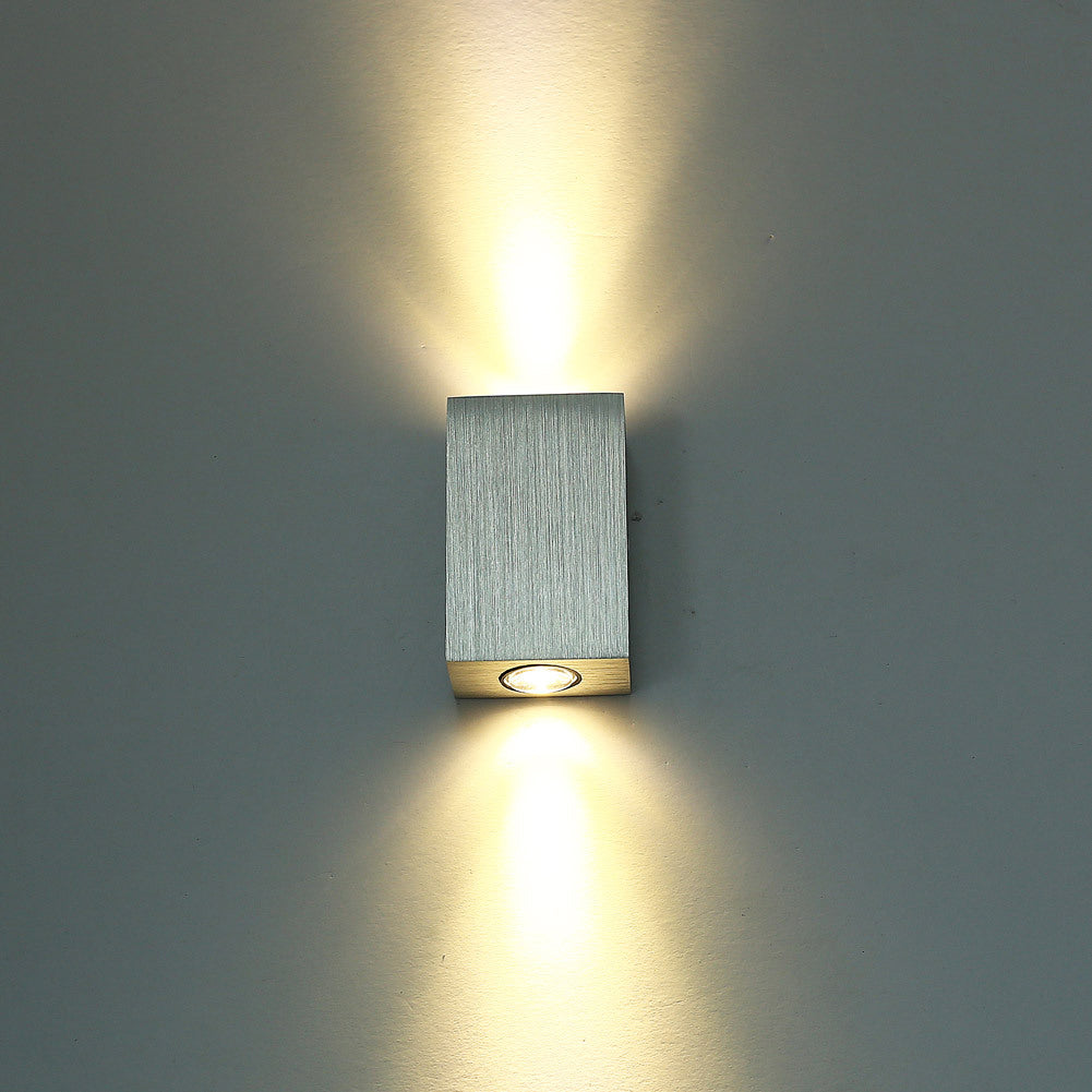 Moderne Einfachheit Wasserfest Aluminium Kubische LED Wandlampe Für Außenpatio | Brehn