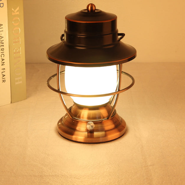 Traditionelles Bauernhaus Wasserdichte Wiederaufladbare Eisen Acryl Zylinder LED Tischlampe Für Unterhaltungsraum | Brehn
