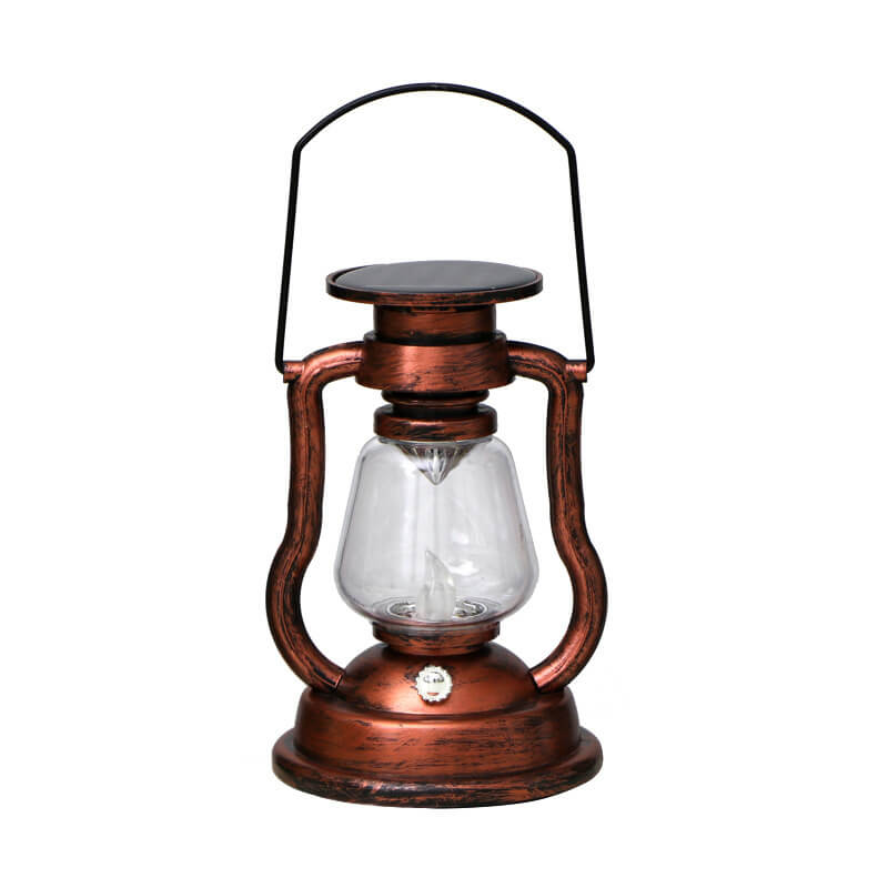 Solar-Retro-Petroleumlampe, Pferdelampe, LED-Außenbeleuchtung für Garten und Terrasse, tragbare Flammenkerzenlampe