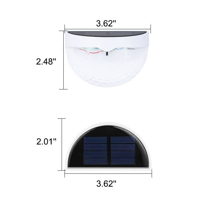 Solar-Halbkreis-Außenwandleuchte, wasserdicht, Schattenwurf, Zaunwandleuchte
