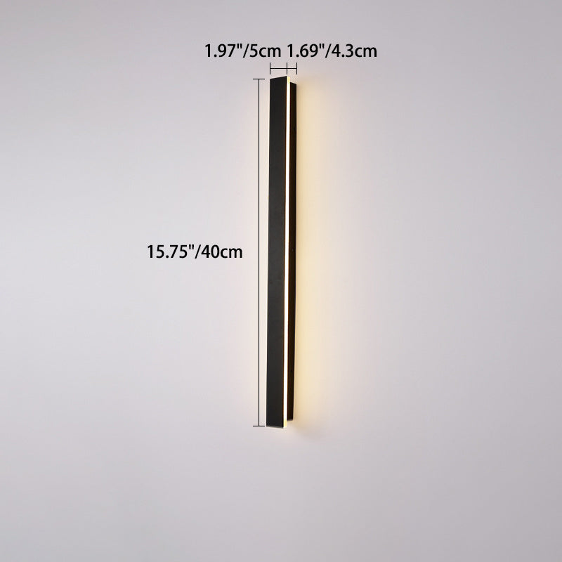 Modern Minimalist Lange Rechteckige Aluminium Acryl LED Wandleuchte Lampe Für Garten | Brehn