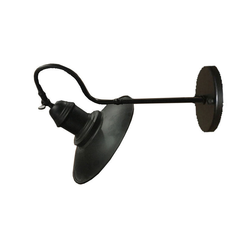 Traditionelle Vintage Horn Eisen 1-Licht Außen Wandlaterne Lampe für Eingangsbereich | Brehn