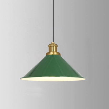 RetroDome Pendelleuchte im Industrie-Vintage-Stil | Grünes Eisenkuppel-Design | Einzelflammig | Rustikale Deckenbeleuchtung