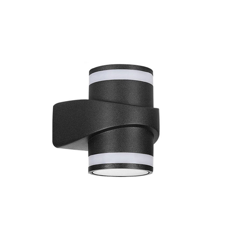 Moderne zylindrische Druckguss-Aluminium LED wasserdichte Außen-Garten-Wandleuchte | Brehn