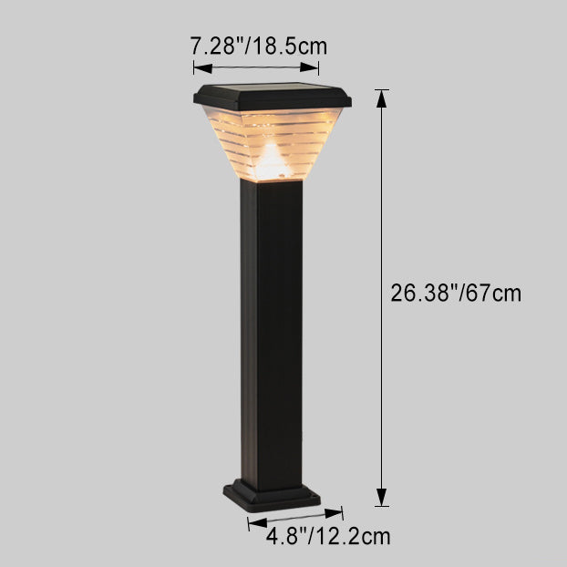 Moderner Minimalistischer Quadratischer Zylinder Solar Wasserdichter ABS PC LED Außenleuchte Für Garten | Brehn