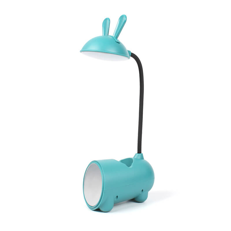 LumoBun Tischleuchte – Niedliche LED-Schreibtischlampe mit Stifthalter und USB-Anschluss