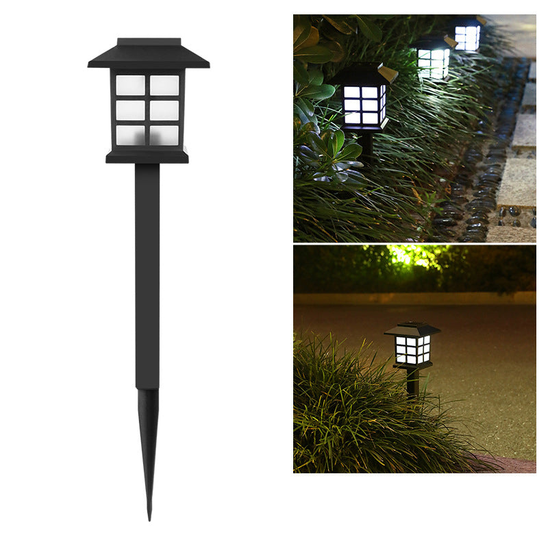 Traditionelle Rustikale Wasserdichte Solar-Haus ABS LED Außenlandschaftslicht Für Garten | Brehn