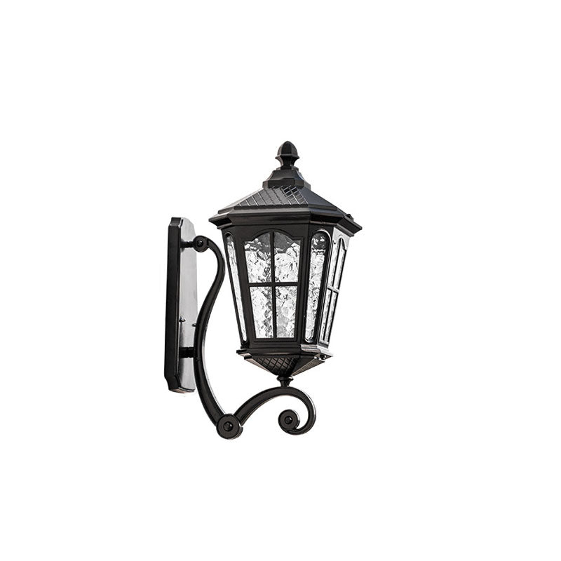 Europäische Outdoor-Laterne Aluminium Glas Wasserdicht 1-Licht Wand Sconce Lampe | Brehn