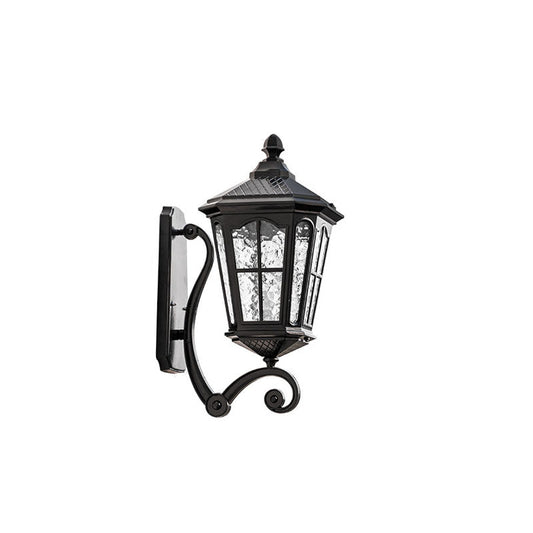 Europäische Outdoor-Laterne Aluminium Glas Wasserdicht 1-Licht Wand Sconce Lampe | Brehn