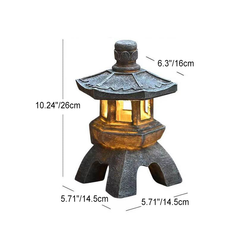 Retro-dekorative Solar-Turm-Harz-LED-Außen-Landschaftsbeleuchtung | Brehn