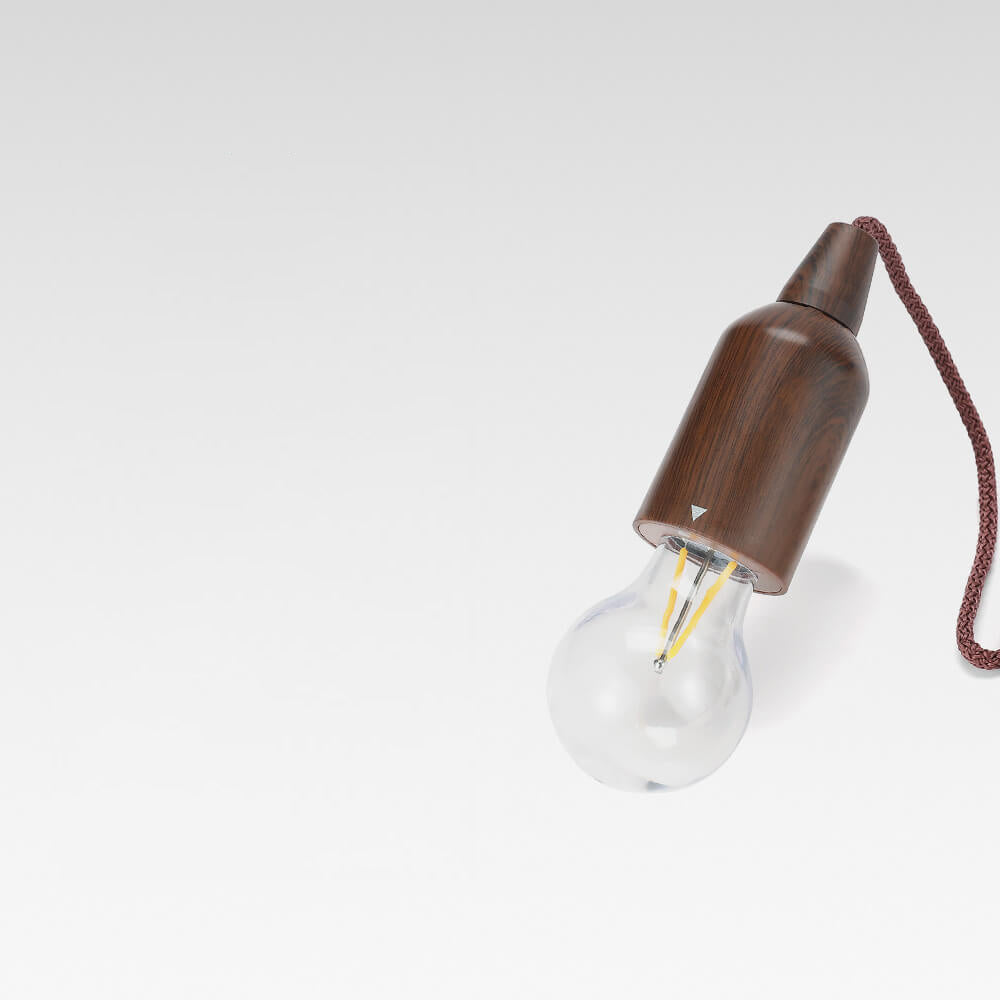 Retro Tragbare Wasserdichte Holz Runde Kegel Batterie USB 1-Licht Camping Außenlicht | Brehn