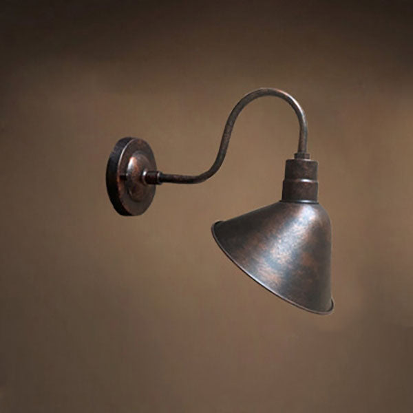 Traditionelle Vintage Horn Eisen 1-Licht Außen Wandlaterne Lampe für Eingangsbereich | Brehn