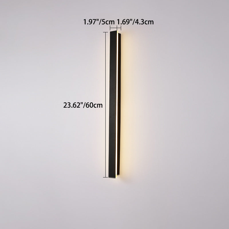 Modern Minimalist Lange Rechteckige Aluminium Acryl LED Wandleuchte Lampe Für Garten | Brehn