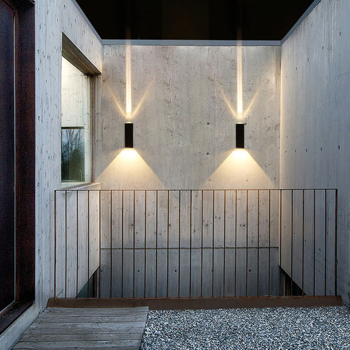 Moderne wasserdichte rechteckige LED-Wandleuchte für den Außenbereich