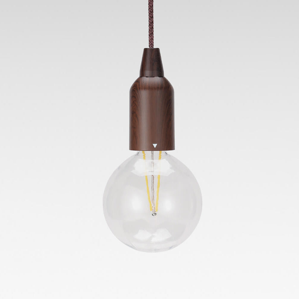 Retro Tragbare Wasserdichte Holz Runde Kegel Batterie USB 1-Licht Camping Außenlicht | Brehn