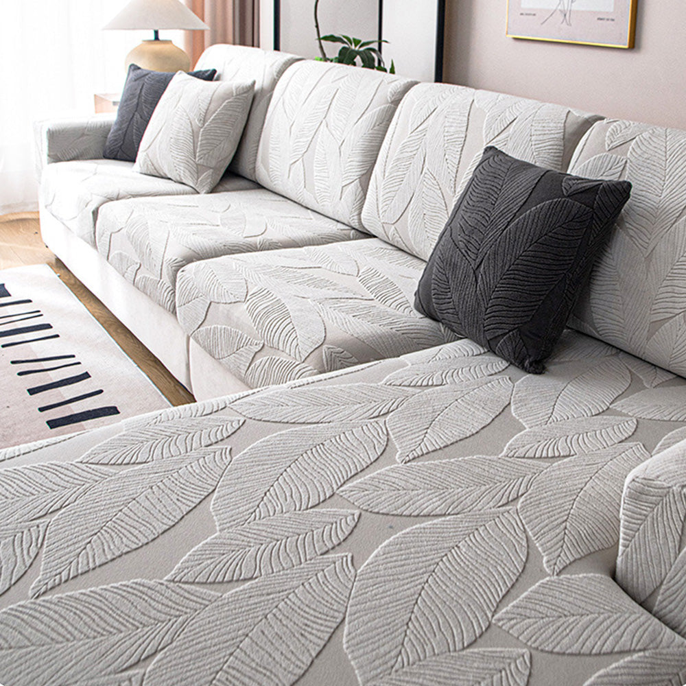 Moderne Blatt Jacquard Wasserdichte Anti-Kratzer Couchbezug | Brehn