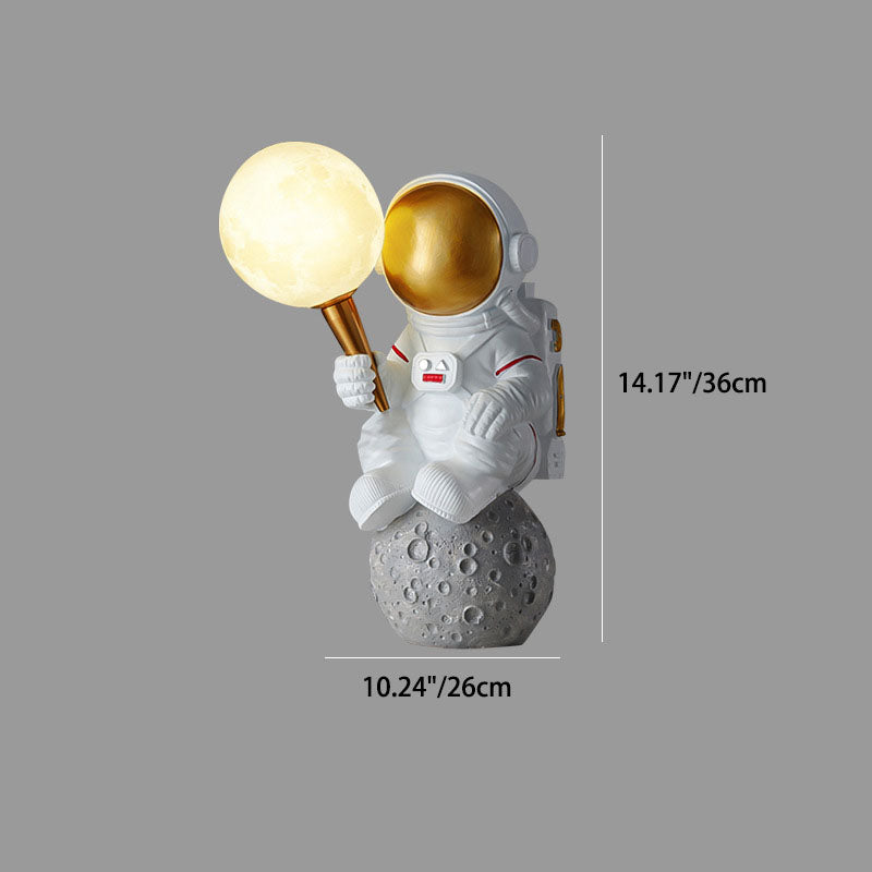 Brehn | CosmoBuddy Astronaut Wandlampe | Kreatives Design | Resin & ABS | LED Schlafzimmerlicht