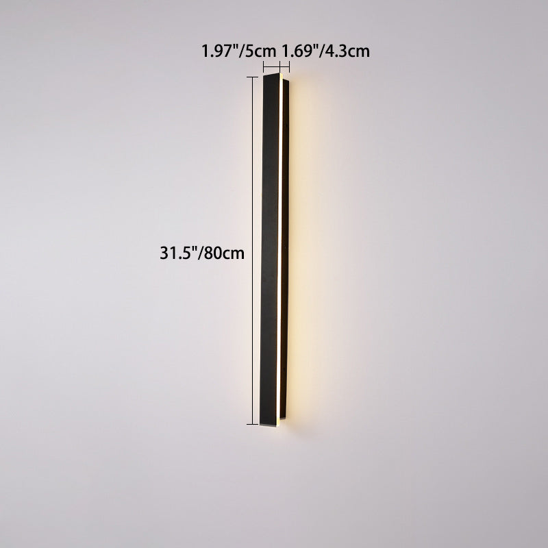 Modern Minimalist Lange Rechteckige Aluminium Acryl LED Wandleuchte Lampe Für Garten | Brehn