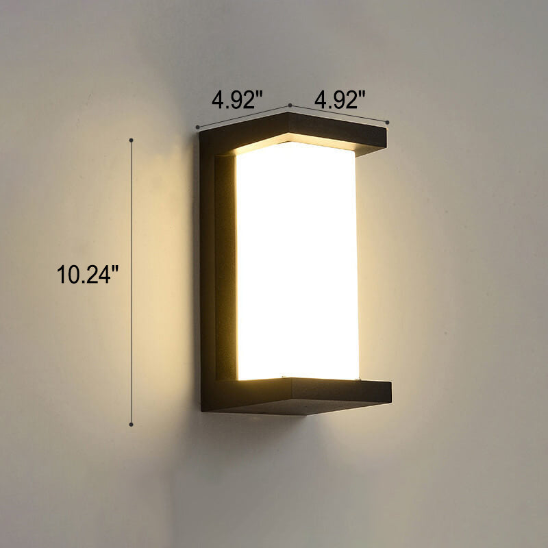 Moderne kreative Geometrie Aluminium Außen wasserdichte LED Wandleuchte Lampe | Brehn