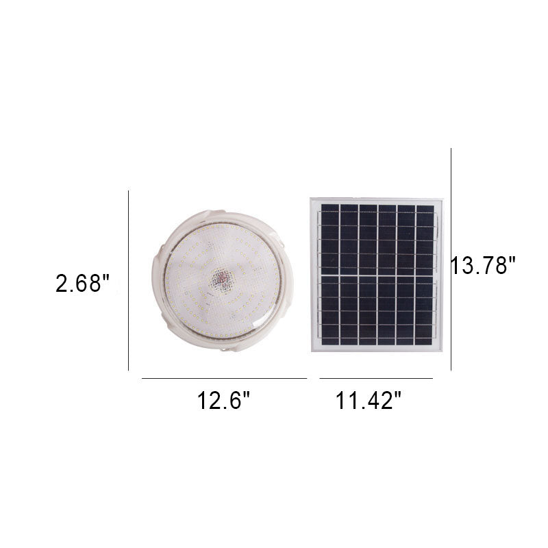 Moderne runde Solar-LED-Deckenleuchte mit Fernbedienung für den Innen- und Außenbereich
