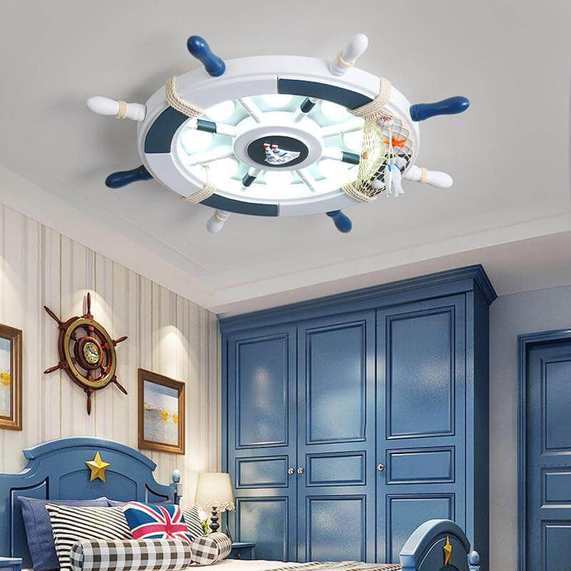 NautiGlow LED-Deckenleuchte für Kinderzimmer | Segelboot-Design | Cartoon-Stil | Stimmungsbeleuchtung