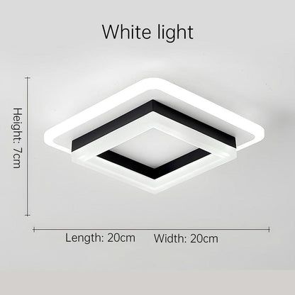 Quadratische LED-Deckenleuchte für moderne Innenräume