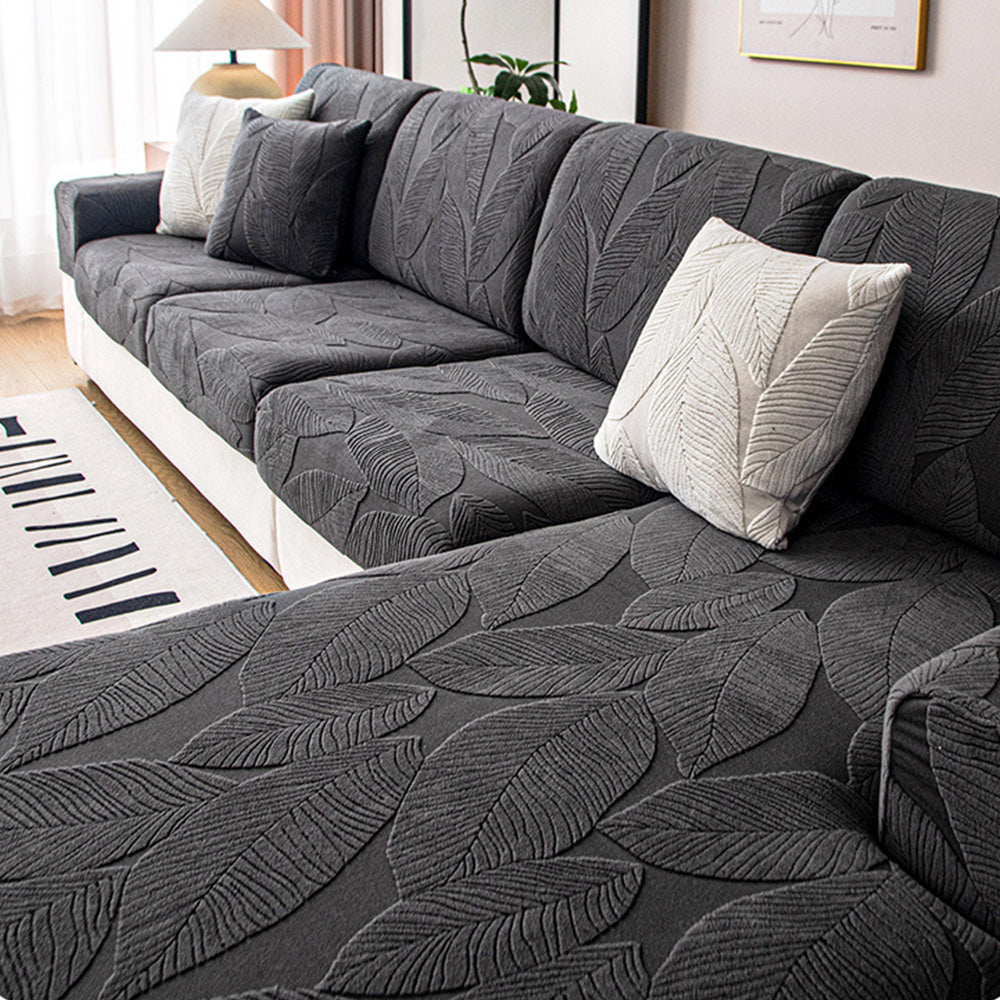 Moderne Blatt Jacquard Wasserdichte Anti-Kratzer Couchbezug | Brehn