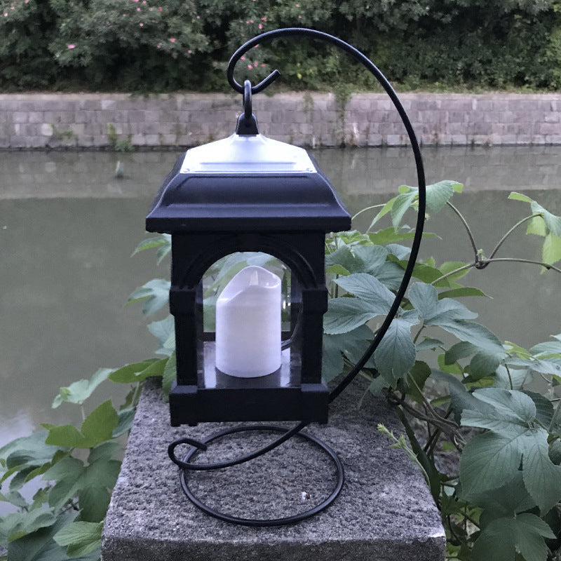 Traditionelle europäische Solar-Wasserdichte Haus Kubische Kunststoff LED Landschaftsbeleuchtung Außenlicht für Garten | Brehn