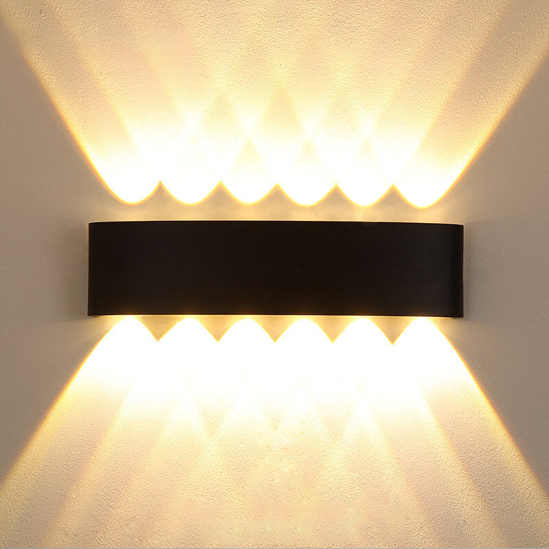 Moderne LED-Wandleuchte mit Bogenstrahler nach oben und unten, wasserdicht, für den Außenbereich
