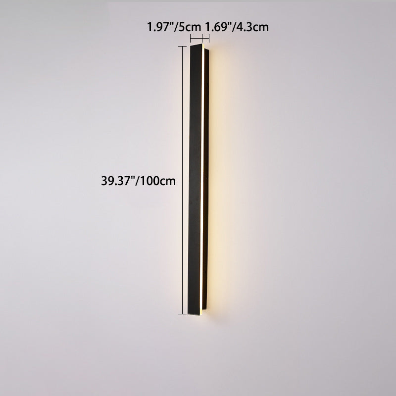 Modern Minimalist Lange Rechteckige Aluminium Acryl LED Wandleuchte Lampe Für Garten | Brehn