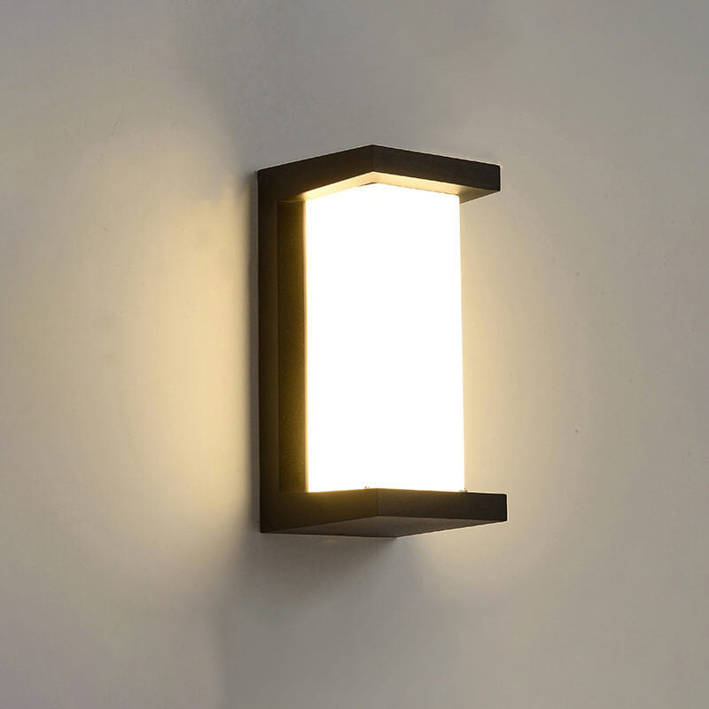 Moderne kreative Geometrie Aluminium Außen wasserdichte LED Wandleuchte Lampe | Brehn