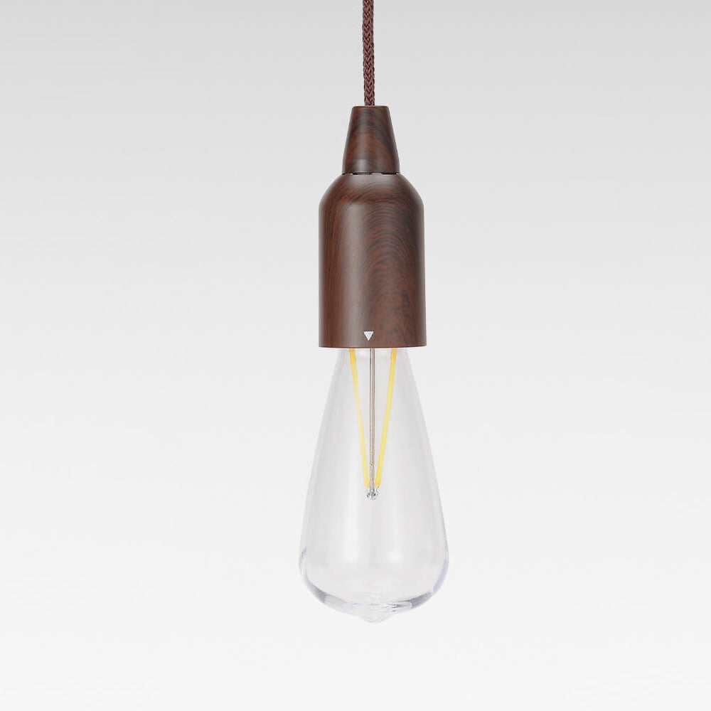 Retro Tragbare Wasserdichte Holz Runde Kegel Batterie USB 1-Licht Camping Außenlicht | Brehn