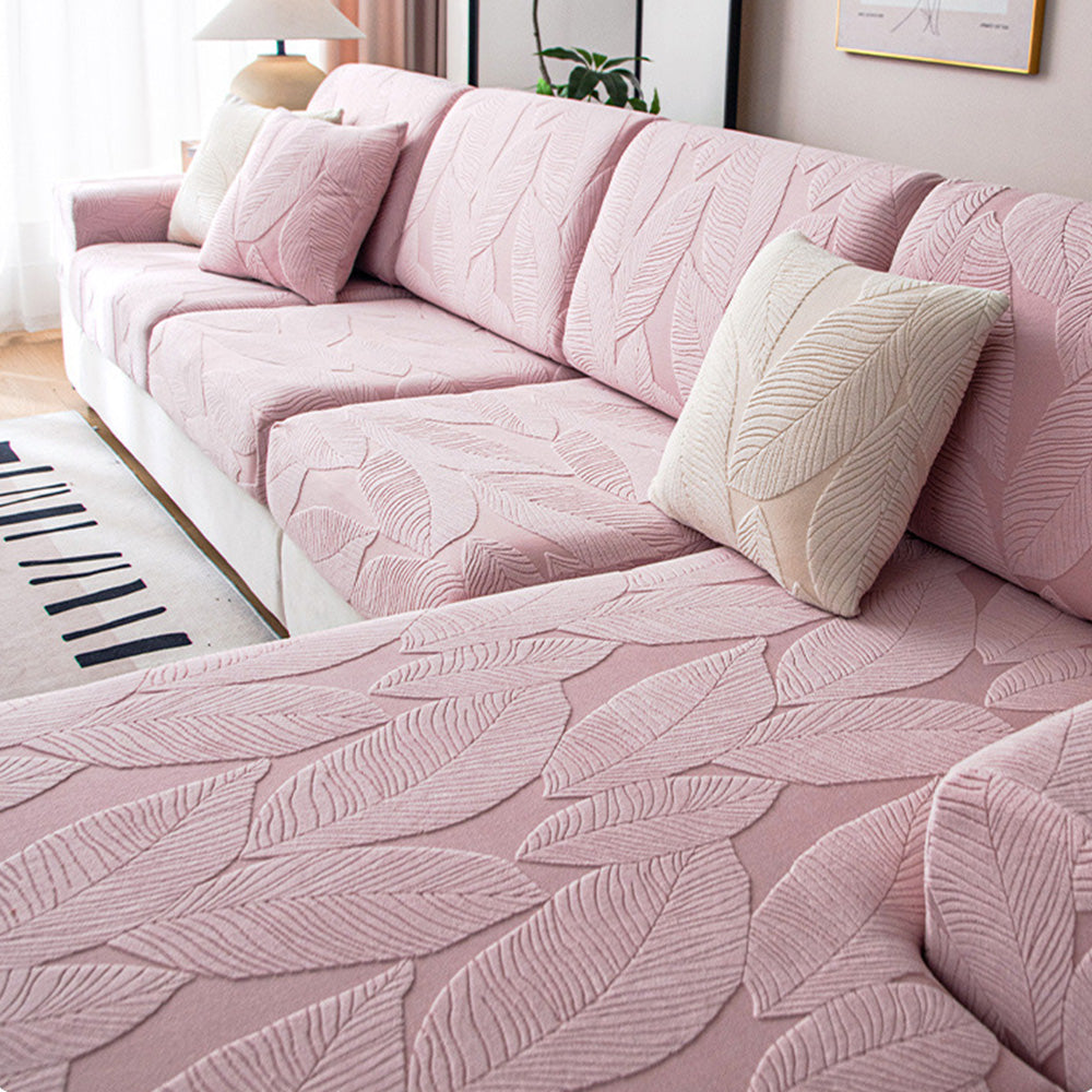 Moderne Blatt Jacquard Wasserdichte Anti-Kratzer Couchbezug | Brehn