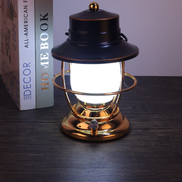 Traditionelles Bauernhaus Wasserdichte Wiederaufladbare Eisen Acryl Zylinder LED Tischlampe Für Unterhaltungsraum | Brehn