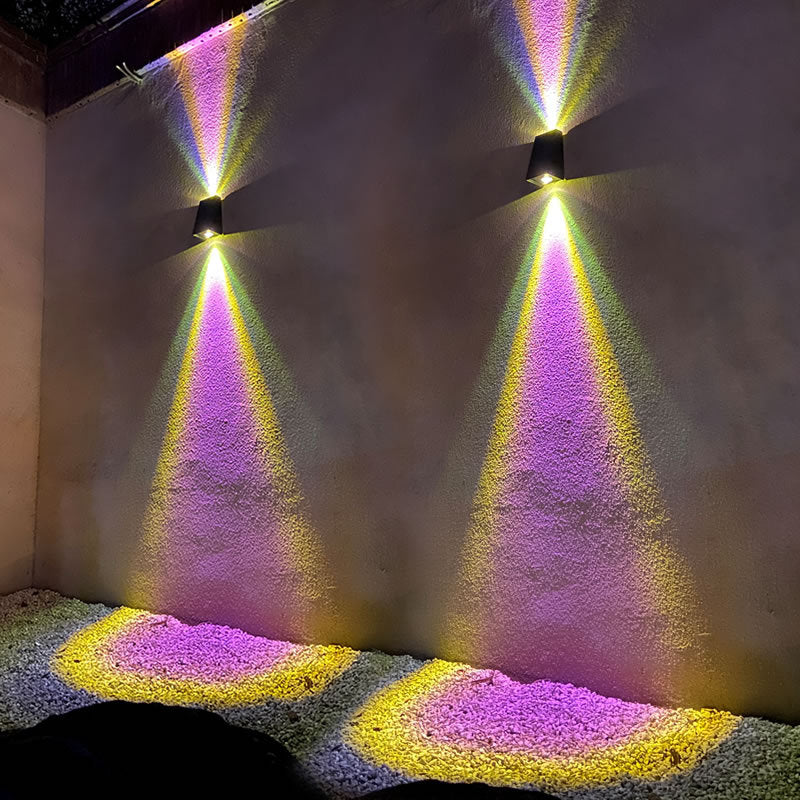 Einfache Solar-Trapez-Outdoor-Wasserdichte Auf- und Abwärtslichter LED-Wand-Sconces-Lampe | Brehn
