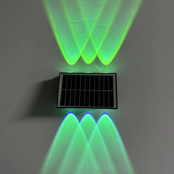 Zeitgenössische industrielle Solar wasserdichte ABS Säulen LED Wandlampe für den Außenbereich | Brehn