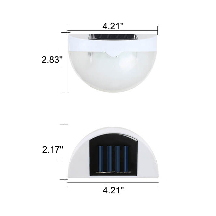 Solar-Halbkreis-Außenwandleuchte, wasserdicht, Schattenwurf, Zaunwandleuchte