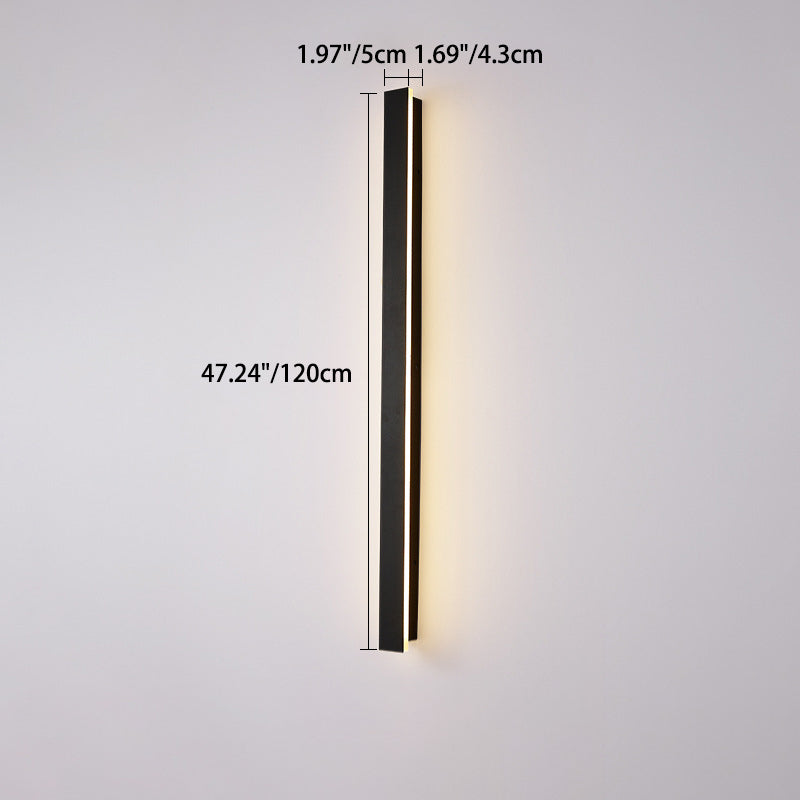 Modern Minimalist Lange Rechteckige Aluminium Acryl LED Wandleuchte Lampe Für Garten | Brehn