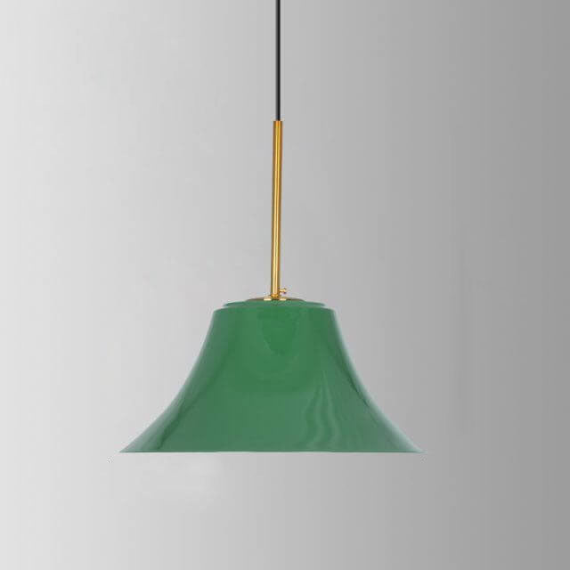 RetroDome Pendelleuchte im Industrie-Vintage-Stil | Grünes Eisenkuppel-Design | Einzelflammig | Rustikale Deckenbeleuchtung
