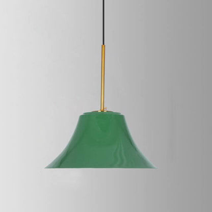 RetroDome Pendelleuchte im Industrie-Vintage-Stil | Grünes Eisenkuppel-Design | Einzelflammig | Rustikale Deckenbeleuchtung