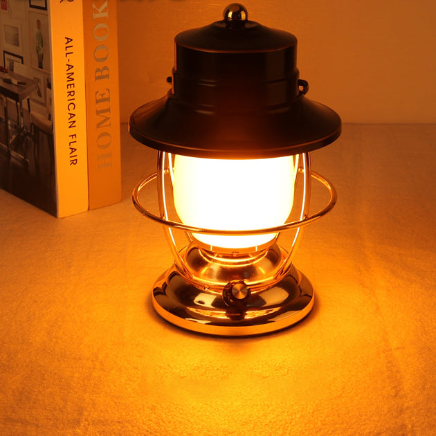 Traditionelles Bauernhaus Wasserdichte Wiederaufladbare Eisen Acryl Zylinder LED Tischlampe Für Unterhaltungsraum | Brehn