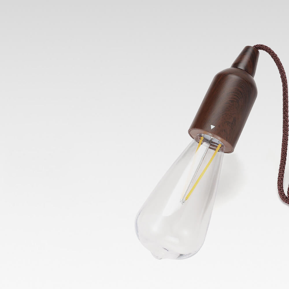 Retro Tragbare Wasserdichte Holz Runde Kegel Batterie USB 1-Licht Camping Außenlicht | Brehn