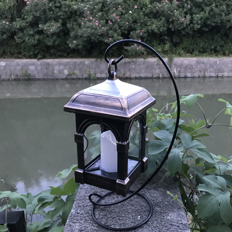 Traditionelle europäische Solar-Wasserdichte Haus Kubische Kunststoff LED Landschaftsbeleuchtung Außenlicht für Garten | Brehn