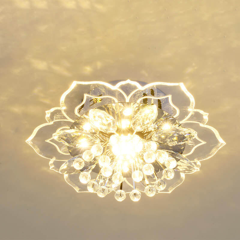 Brehn GlowPetal | LED Kristall Deckenleuchte | Blütenform, RGB Farbwechsel & energieeffizient