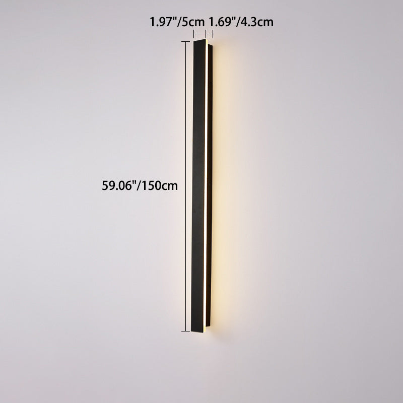 Modern Minimalist Lange Rechteckige Aluminium Acryl LED Wandleuchte Lampe Für Garten | Brehn
