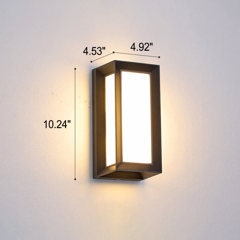 Moderne kreative Geometrie Aluminium Außen wasserdichte LED Wandleuchte Lampe | Brehn