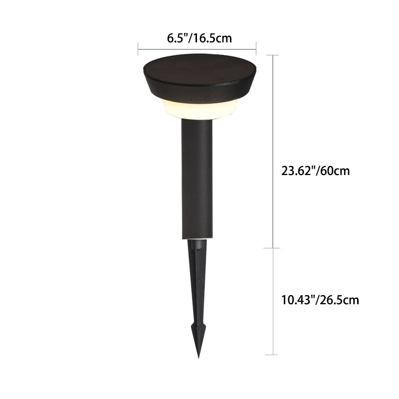 Moderne Einfachheit Wasserdichte Solar Ronde Aluminium Acryl Außenlichter Für Garten | Brehn
