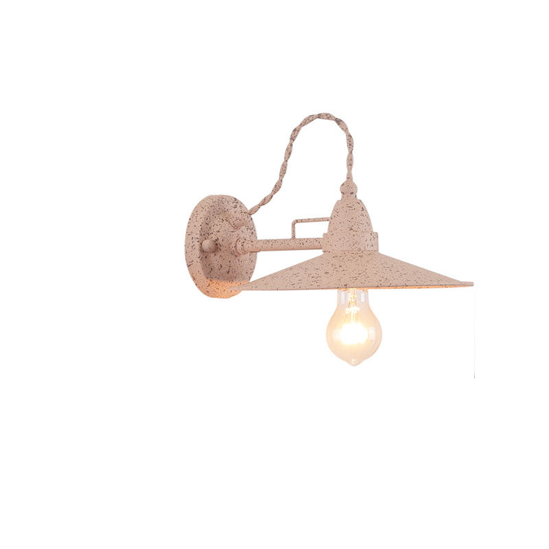 Zeitgenössische industrielle wasserdichte Metallplatten-Schüssel 1-Licht Wandleuchte Lampe für Außenpatio | Brehn