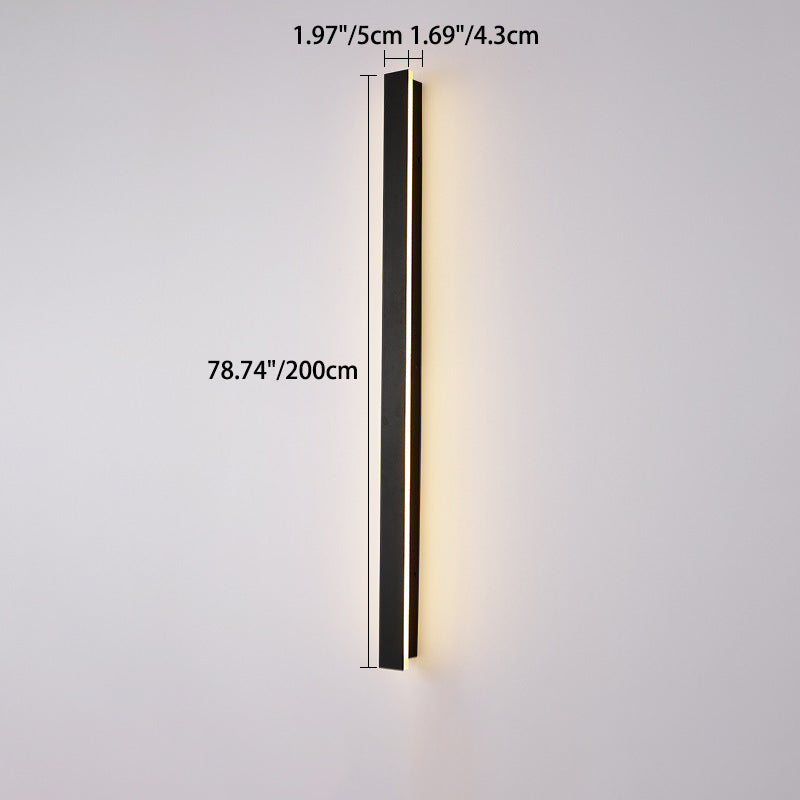 Modern Minimalist Lange Rechteckige Aluminium Acryl LED Wandleuchte Lampe Für Garten | Brehn